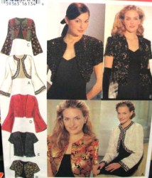 2529 DESIGN YR BOLERO, SHORTIE DAY-NIGHT JACKET PATTERN 8-18